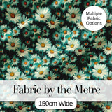 Soft Watercolor Daisy Bloom Seamless Pattern Artistic Floral Background Digital Print Fabric by the Metre UK Sewing Quilting Textile