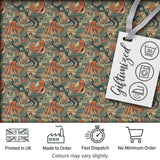 Ornate Octopus and Coral Reef Seamless Pattern Decorative Ocean Design Digital Print Fabric by the Metre UK Sewing Quilting Textile