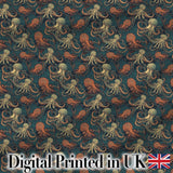 Decorative Octopus Marine Seamless Pattern Detailed Ocean Life Artwork Digital Print Fabric by the Metre UK Sewing Quilting Textile