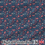Stylish Ocean Marine Seamless Pattern Fish Coral Sea Life Illustration Digital Print Fabric by the Metre UK Sewing Quilting Textile