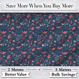Stylish Ocean Marine Seamless Pattern Fish Coral Sea Life Illustration Digital Print Fabric by the Metre UK Sewing Quilting Textile
