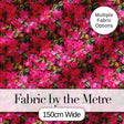 Vibrant Pink Floral Garden Seamless Pattern Lush Blooming Flowers Design Digital Print Fabric by the Metre UK Sewing Quilting Textile