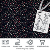 Pink White Firework Sparkle Seamless Pattern Night Sky Celebration Design Digital Print Fabric by the Metre UK Sewing Quilting Textile