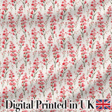 Delicate Pink Wildflower Botanical Seamless Pattern Elegant Floral Digital Print Fabric by the Metre UK Sewing Quilting Textile