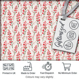 Delicate Pink Wildflower Botanical Seamless Pattern Elegant Floral Digital Print Fabric by the Metre UK Sewing Quilting Textile