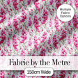 Pink Watercolor Blossom Floral Seamless Pattern Soft Romantic Design Digital Print Fabric by the Metre UK Sewing Quilting Textile