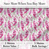 Pink Watercolor Blossom Floral Seamless Pattern Soft Romantic Design Digital Print Fabric by the Metre UK Sewing Quilting Textile