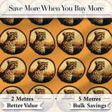 Cheetah Portrait Sunset Safari Seamless Pattern Wildlife Nature Design Digital Print Fabric by the Metre UK Sewing Quilting Textile