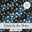 Small White Floral Scatter Navy Background Seamless Pattern Delicate Botanical Digital Print Fabric by the Metre UK Sewing Quilting Textile
