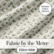 Soft White Floral Sprigs Cream Background Seamless Pattern Elegant Botanical Digital Print Fabric by the Metre UK Sewing Quilting Textile
