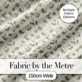 Soft White Floral Sprigs Cream Background Seamless Pattern Elegant Botanical Digital Print Fabric by the Metre UK Sewing Quilting Textile