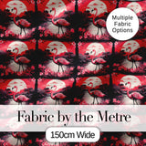 Flamingo Sunset Lake Tropical Scenic Seamless Pattern Exotic Bird Design Digital Print Fabric by the Metre UK Sewing Quilting Textile