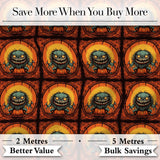 Cartoon Monster Frame Halloween Seamless Pattern Spooky Fun Character Digital Print Fabric by the Metre UK Sewing Quilting Textile