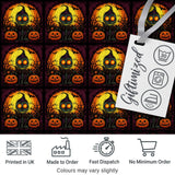 Skeleton Pumpkin Halloween Night Seamless Pattern Spooky Cute Design Digital Print Fabric by the Metre UK Sewing Quilting Textile
