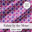 Purple Watercolor Tile Floral Pattern Seamless Artistic Design Digital Print Fabric by the Metre UK Sewing Quilting Textile