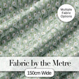 Delicate Snowdrop Flowers on Soft Sage Green Background Seamless Pattern Digital Print Fabric by the Metre UK Sewing Quilting Textile