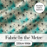 Spider Web Pattern with Splatter Effect on Light Background Seamless Design Digital Print Fabric by the Metre UK Sewing Quilting Textile