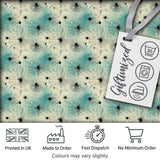 Spider Web Pattern with Splatter Effect on Light Background Seamless Design Digital Print Fabric by the Metre UK Sewing Quilting Textile