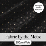 Elegant Gold Spider Web Pattern on Black Background Seamless Night Design Digital Print Fabric by the Metre UK Sewing Quilting Textile
