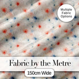 Colorful Spider Web Pattern with Red and Blue Accents Seamless Artistic Design Digital Print Fabric by the Metre UK Sewing Quilting Textile