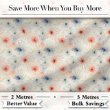Colorful Spider Web Pattern with Red and Blue Accents Seamless Artistic Design Digital Print Fabric by the Metre UK Sewing Quilting Textile