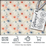 Colorful Spider Web Pattern with Red and Blue Accents Seamless Artistic Design Digital Print Fabric by the Metre UK Sewing Quilting Textile