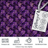 Rich Purple Feather Swirl Abstract Floral Seamless Pattern Digital Print Fabric by the Metre UK Sewing Quilting Textile