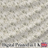 Elegant Beige Floral Vintage Seamless Pattern Digital Print Fabric by the Metre UK Sewing Quilting Textile