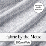 Elegant Grey Damask Vintage Floral Seamless Pattern Digital Print Fabric by the Metre UK Sewing Quilting Textile