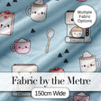 Cute Kawaii Coffee Maker Cups Milk Carton Seamless Pattern Digital Print Fabric by the Metre UK Sewing Quilting Textile