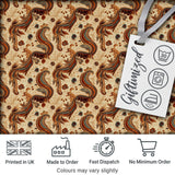 Vintage Warm Brown Paisley Floral Seamless Pattern Digital Print Fabric by the Metre UK Sewing Quilting Textile