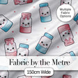 Cute Kawaii Sugar Jars Pastel Sprinkle Pattern Seamless Pattern Digital Print Fabric by the Metre UK Sewing Quilting Textile