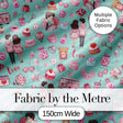 Cute Valentines Couple Love  Gifts Hearts Mint Background Seamless Pattern Digital Print Fabric by the Metre UK Sewing Quilting Textile