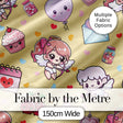Cute Valentine Bears Cakes Sweets Hearts Kawaii Seamless Pattern Digital Print Fabric by the Metre UK Sewing Quilting Textile