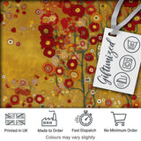 Abstract Circular Floral Yellow Artistic Modern Seamless Pattern Digital Print Fabric by the Metre UK Sewing Quilting Textile