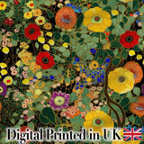 Colorful Modern Floral Pattern Bright Leaves Artistic Seamless Textile Design Digital Print Fabric by the Metre UK Sewing Quilting Textile