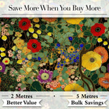 Colorful Modern Floral Pattern Bright Leaves Artistic Seamless Textile Design Digital Print Fabric by the Metre UK Sewing Quilting Textile