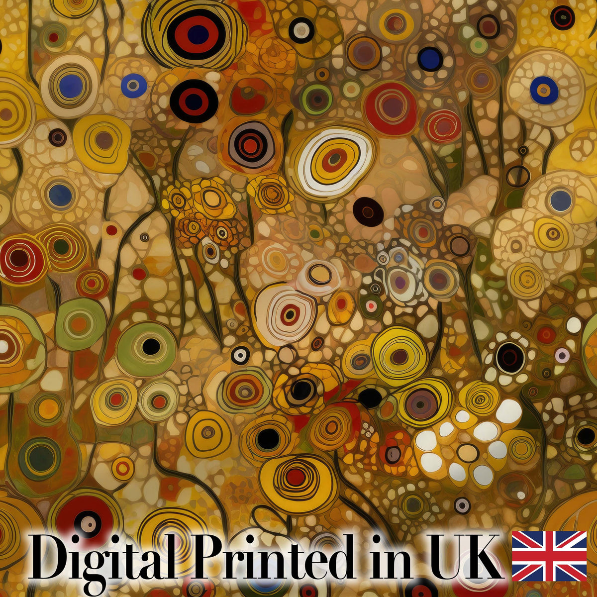 Soft Neutral Abstract Circle Mosaic Organic Shapes Seamless Pattern Design Digital Print Fabric by the Metre UK Sewing Quilting Textile