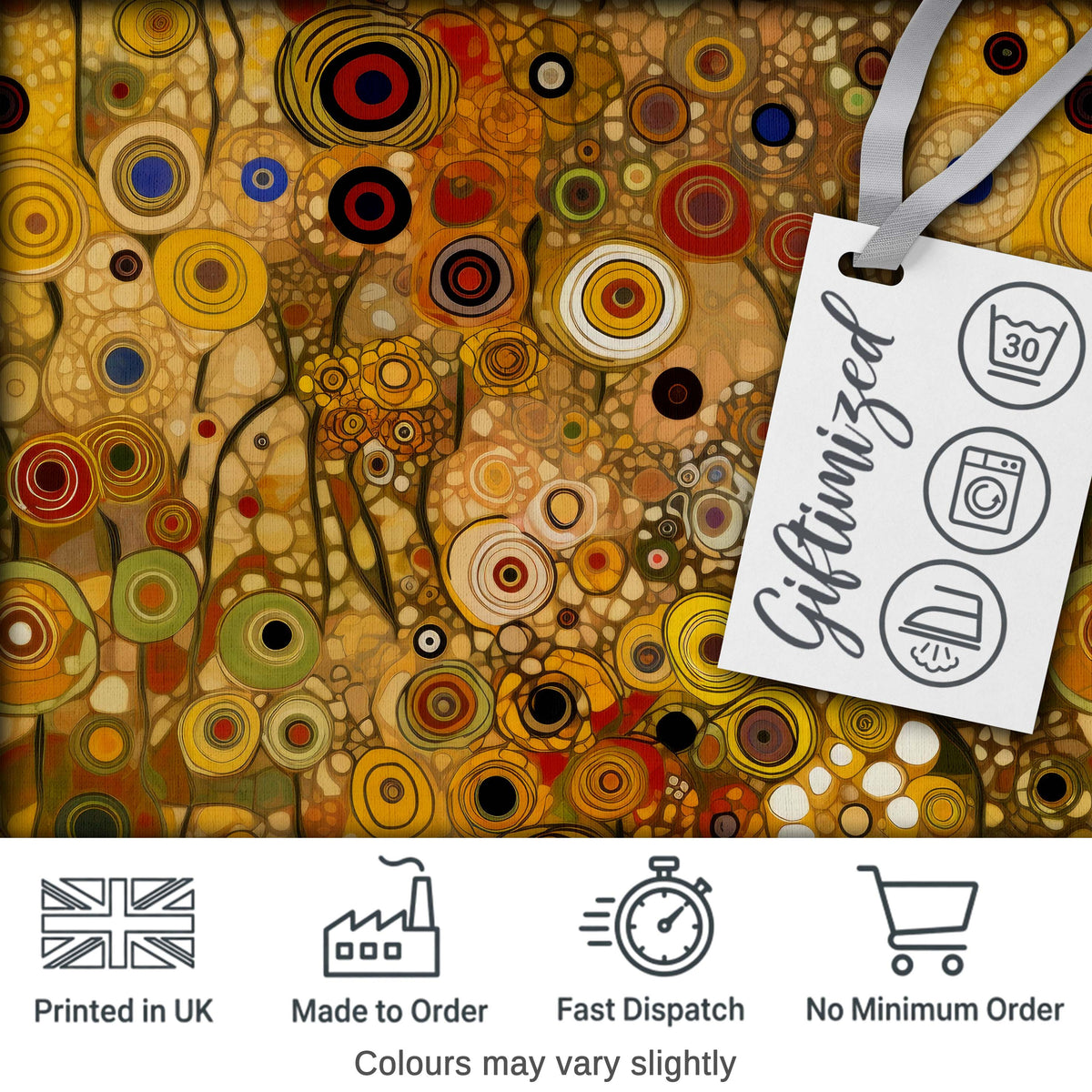 Soft Neutral Abstract Circle Mosaic Organic Shapes Seamless Pattern Design Digital Print Fabric by the Metre UK Sewing Quilting Textile