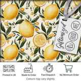 Lemon Citrus Botanical Light Background Seamless Pattern Digital Print Fabric by the Metre UK Sewing Quilting Textile