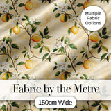 Vintage Lemon Blossom Branches Elegant Floral Citrus Garden Seamless Pattern Digital Print Fabric by the Metre UK Sewing Quilting Textile