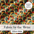 Textured Abstract Mid Century Shapes Artistic Seamless Pattern Design Digital Print Fabric by the Metre UK Sewing Quilting Textile