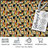 Stylish  Geometric Blocks Bold Seamless Pattern Modern Design Digital Print Fabric by the Metre UK Sewing Quilting Textile