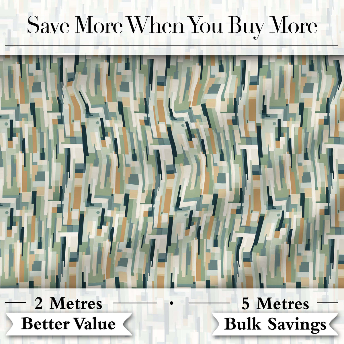 Geometric Abstract Mosaic Color Blocks Artistic Seamless Pattern Design Digital Print Fabric by the Metre UK Sewing Quilting Textile