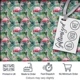 Flamingo Birds Botanical Floral Jungle Seamless Pattern Digital Print Fabric by the Metre UK Sewing Quilting Textile