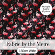 Vintage Style Flamingo Birds with Tropical Plants Seamless Pattern Digital Print Fabric by the Metre UK Sewing Quilting Textile