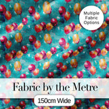 Vibrant Painted Balloon Cluster Seamless Pattern Festive Background Design Digital Print Fabric by the Metre UK Sewing Quilting Textile