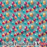 Vibrant Painted Balloon Cluster Seamless Pattern Festive Background Design Digital Print Fabric by the Metre UK Sewing Quilting Textile