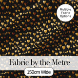 Golden Heart Balloon Luxury Seamless Pattern Celebration Background Design Digital Print Fabric by the Metre UK Sewing Quilting Textile