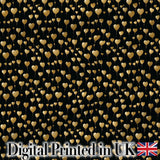 Golden Heart Balloon Luxury Seamless Pattern Celebration Background Design Digital Print Fabric by the Metre UK Sewing Quilting Textile